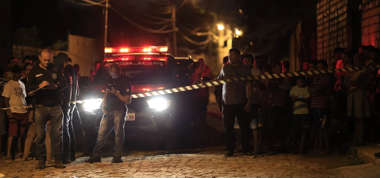 Local onde aconteceu o homicídio no bairro Pedra Mole