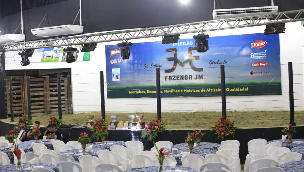 Preparação para o leilão na Expoapi