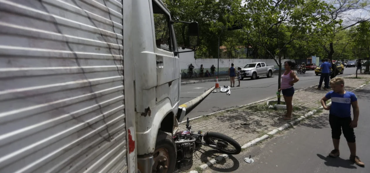O caminhão estava sem freio