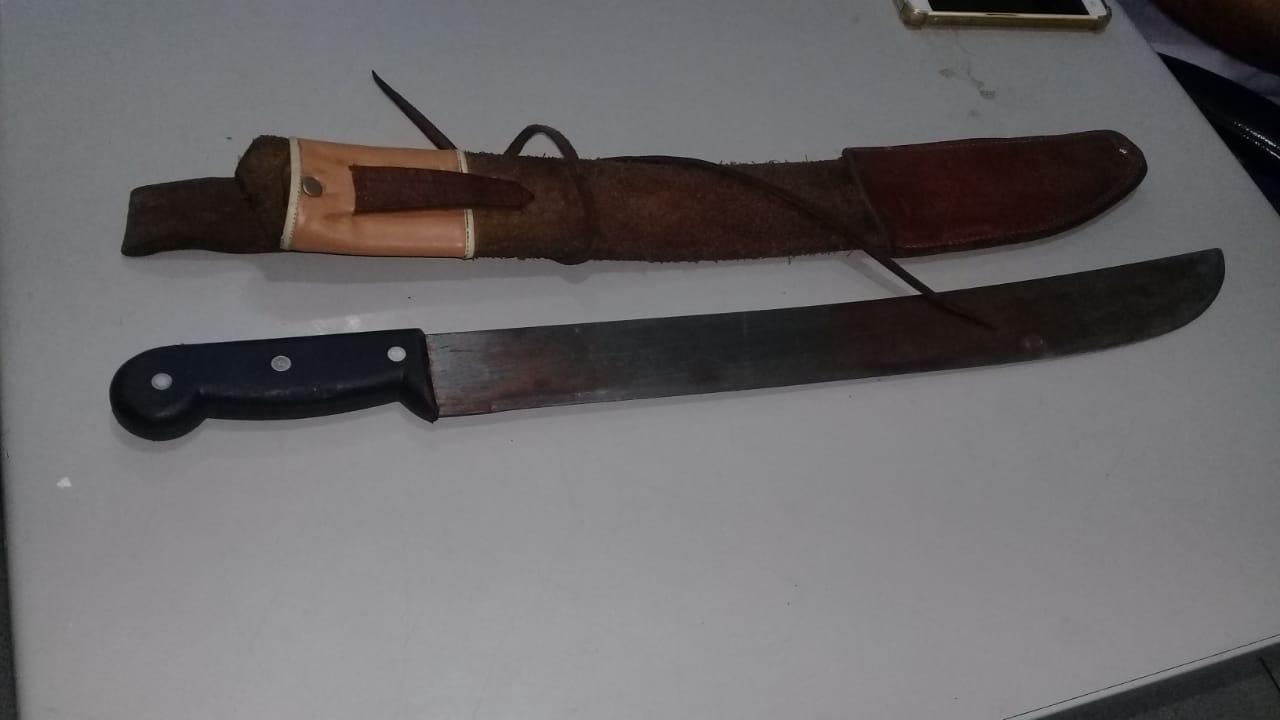 Arma branca apreendida