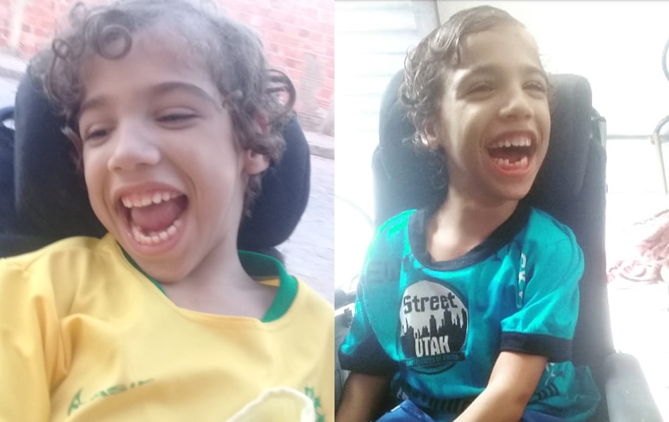 Arthur, criança com paralisia cerebral.