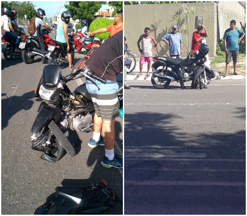 Motocicletas envolvidas no acidente