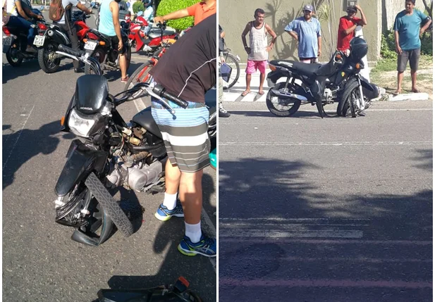 Motocicletas envolvidas no acidente