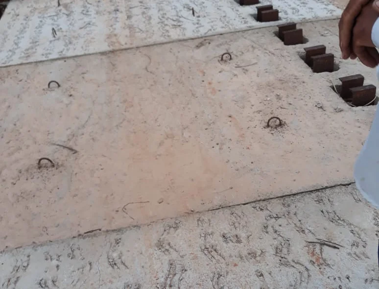 Parte dos tabuleiros concretados