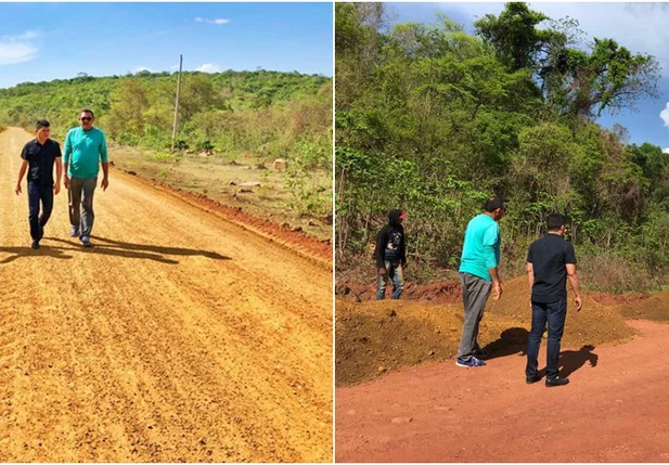 Prefeito Rubens Vieira visita obra 