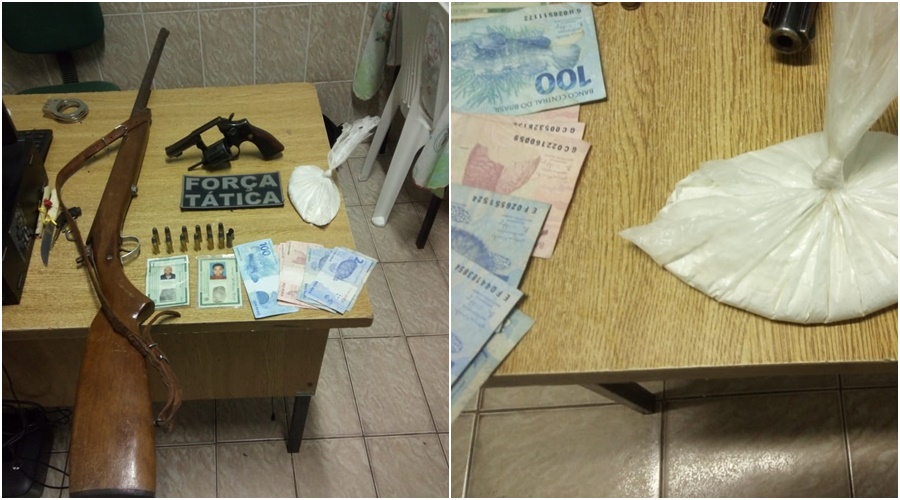 Material apreendido com os irmãos