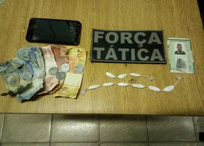 Material apreendido pela polícia