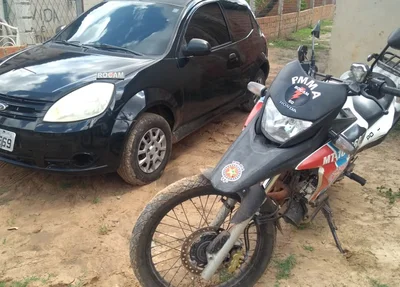Veículo recuperado pelos policiais da ROCAM
