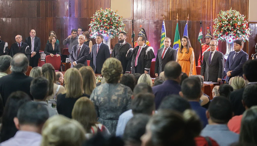 A cerimônia aconteceu no auditório do TJ 