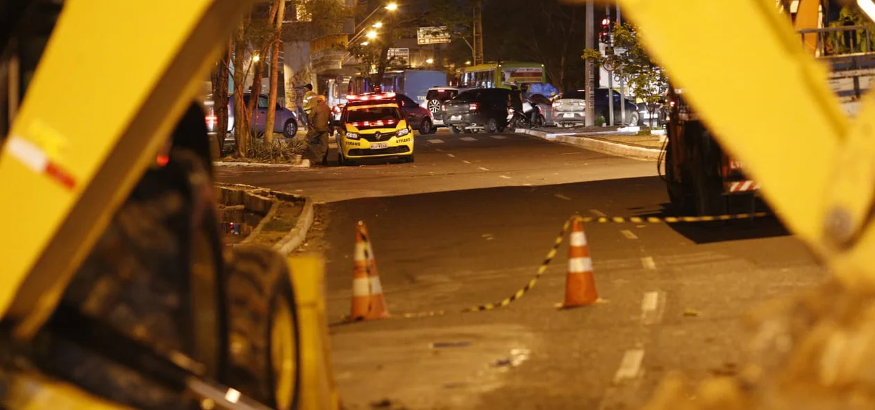 Com a situação, um enorme congestionamento se formou
