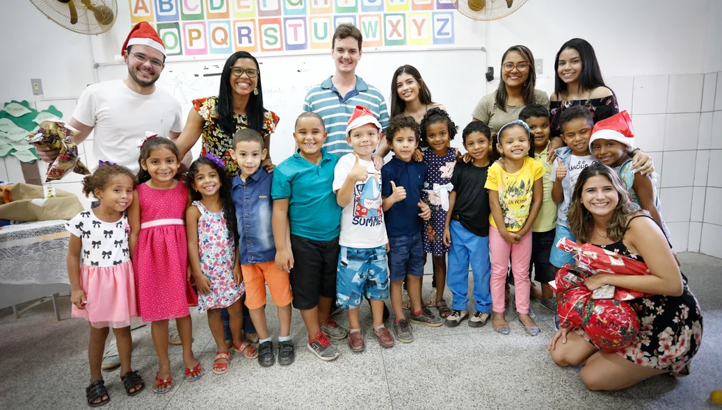 Garotada ficou muito feliz