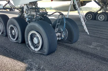 Pneus da aeronave da Latam