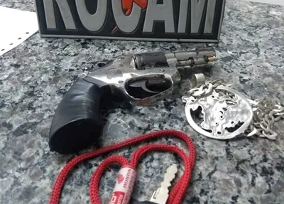 Arma encontrada com Elson Leal