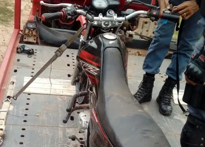 Motocicleta recuperada pela PM