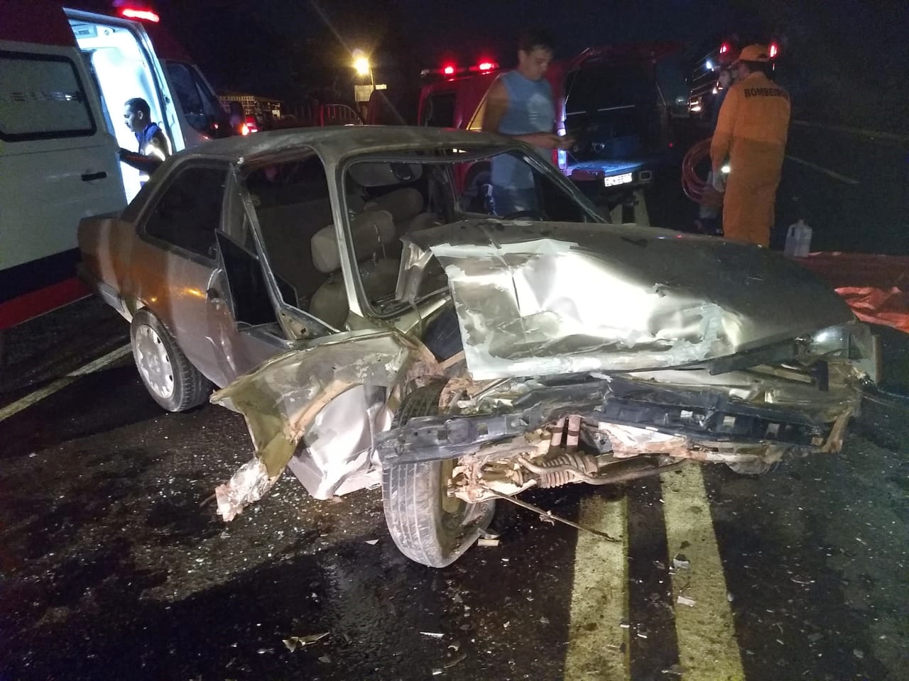 Carro envolvido no acidente