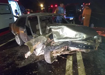 Carro envolvido no acidente
