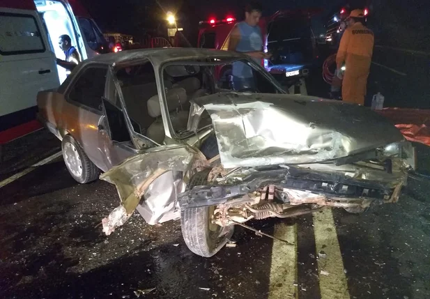 Carro envolvido no acidente