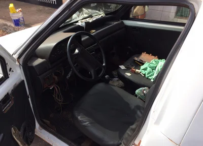 Carro que foi arrombado por Juliano