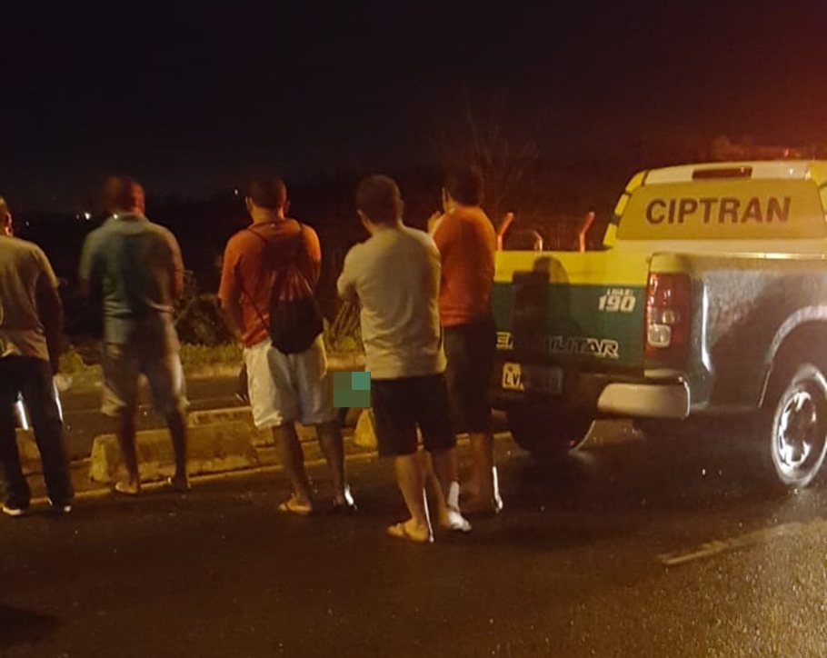 Policiais do CIPTRAN atenderam a ocorrência