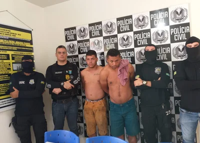 Acusados do homicídio presos na manhã desta quinta