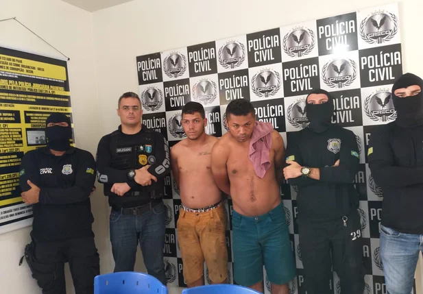 Acusados do homicídio presos na manhã desta quinta