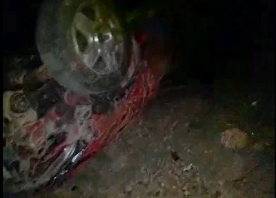 Veículo de Kilson Dione ficou destruído após acidente
