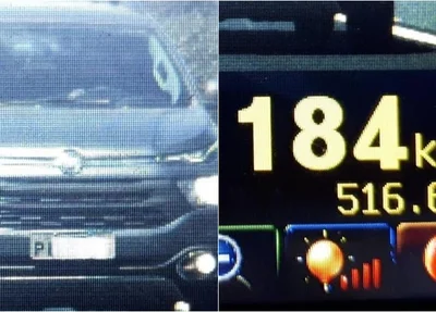 Veículo flagrado a 184km/h