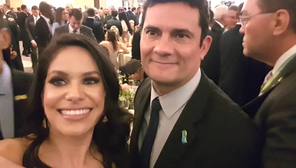 Rubenita com o ministro da Justiça, Sérgio Moro