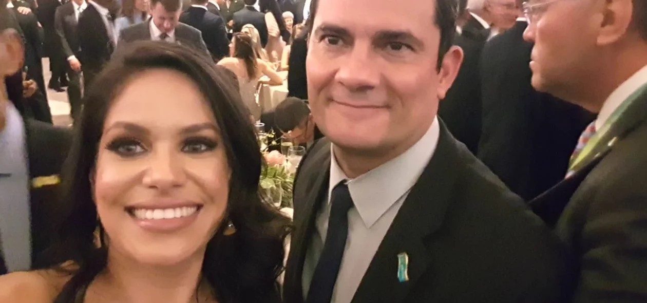 Rubenita com o ministro da Justiça, Sérgio Moro