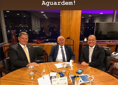 Julio César Lima e os ministros Gustavo Bebianno e Onyx Lorenzoni