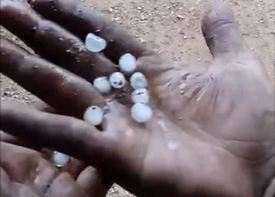 Chuva de granizo em Esperantina 