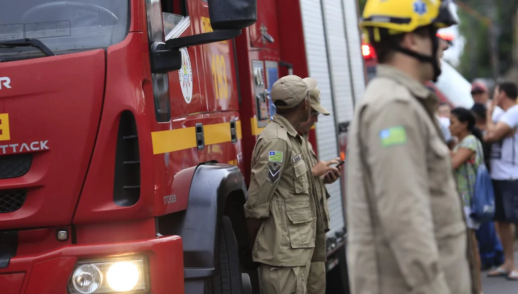 Corpo de bombeiros na localidade