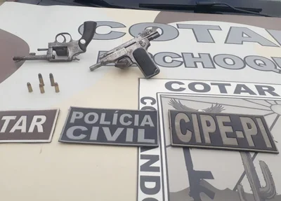 Armas apreendidas pela PM