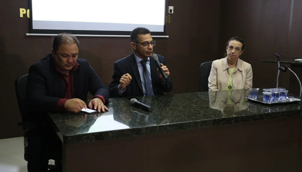Coronel Rubens Perreira falando sobre os dados de criminalidade 