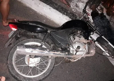 Motocicleta utilizada pelos criminnosos