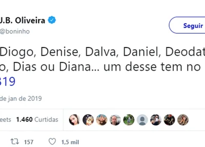 Publicação de Boninho em sua conta do Twitter