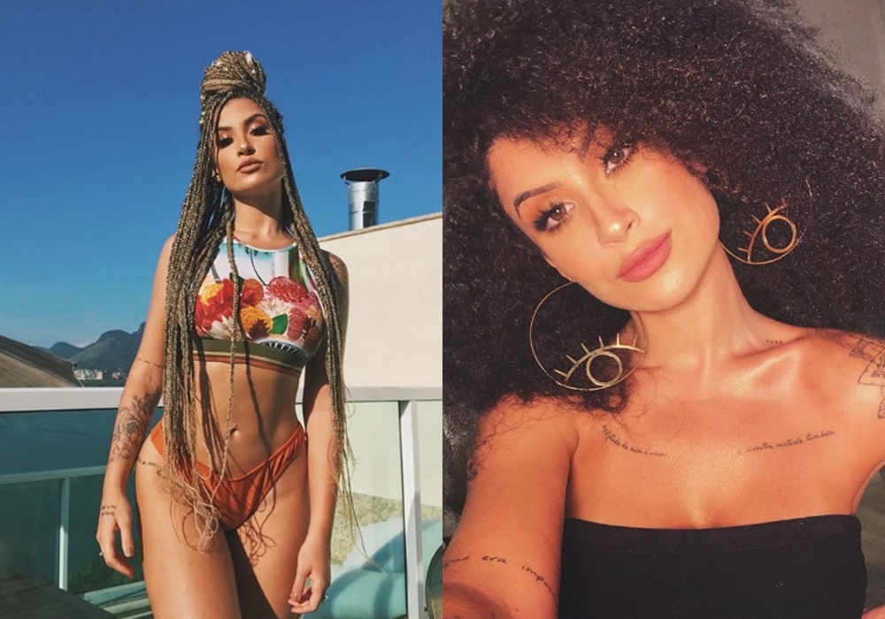A influencer está sendo acusada de apropriação cultual após publicar foto com o cabelo de tranças e black power