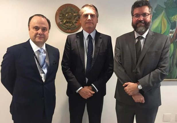 Mário Vilalva se reúne com Bolsonaro e o chanceler Ernesto Araújo no Palácio do Planalto