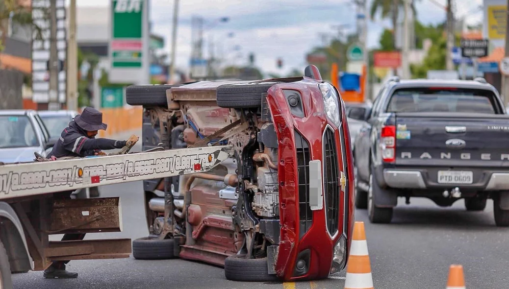 Carro envolvido no acidente