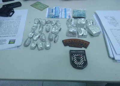 Material apreendido pela Força Tática da Polícia Militar