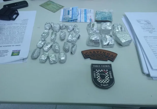 Material apreendido pela Força Tática da Polícia Militar