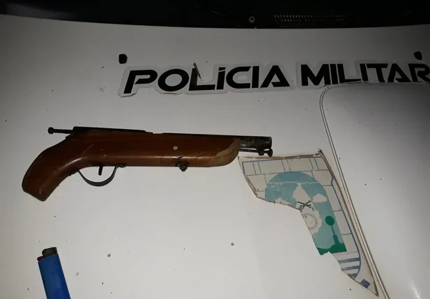 Arma apreendida pela Polícia Militar do Piauí