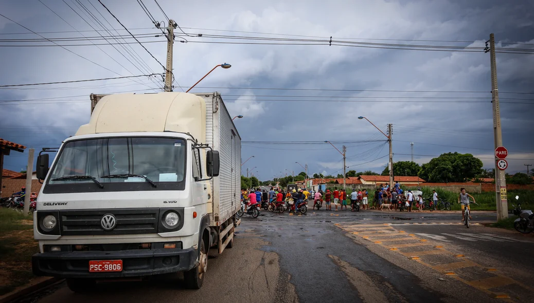 Caminhão envolvido no acidente 