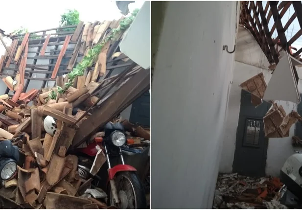 Parte de teto desaba na Agespisa de Esperantina
