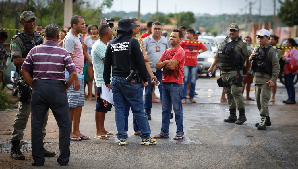 Polícia isolou o local 