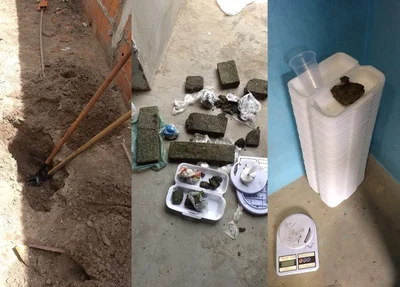 As drogas eram entregues em embalagens de marmita
