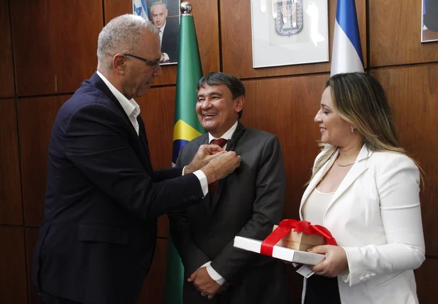 Wellington Dias, embaixador de Israel e Rejane Dias