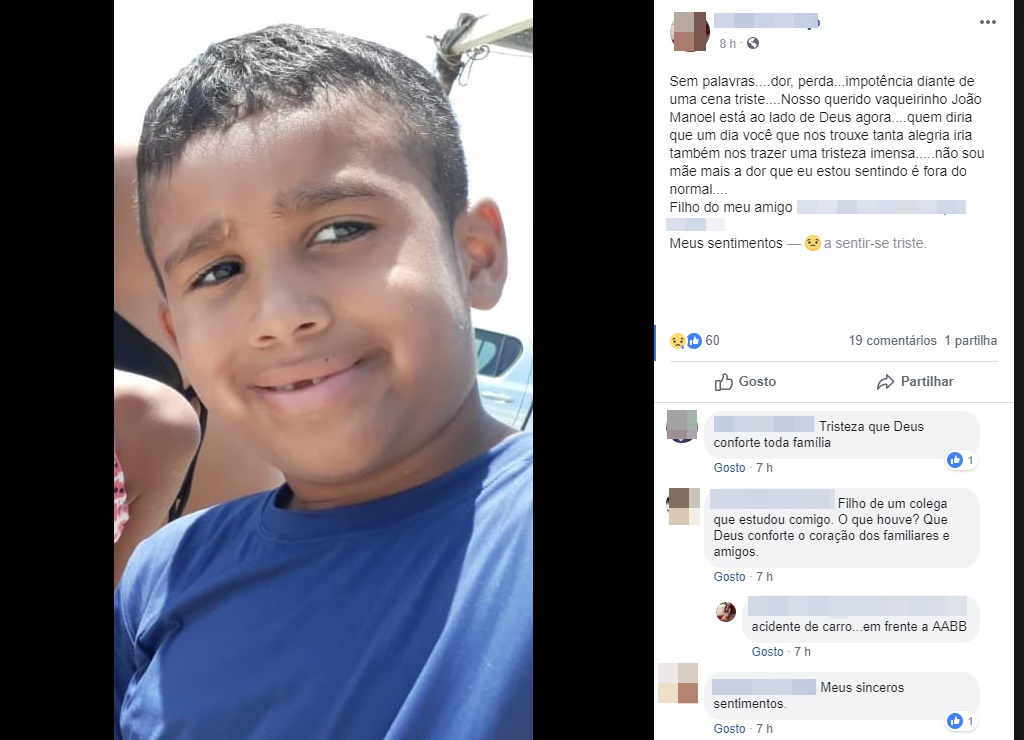 Amiga lamenta morte de João Manoel