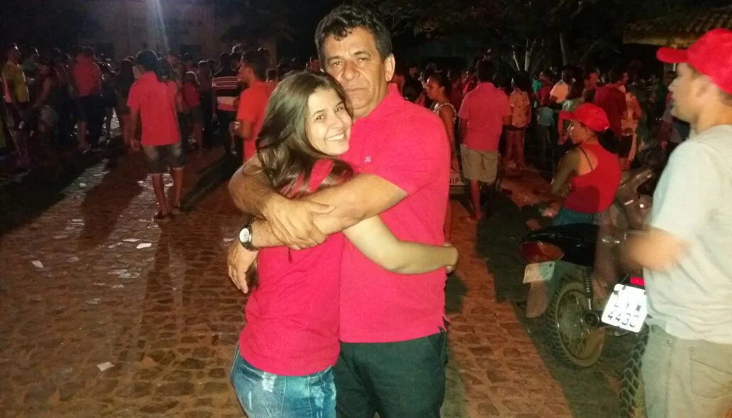 Larissa Bandeira e o pai, o prefeito Zé Carlos