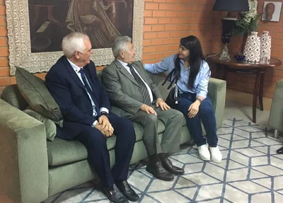 Themístocles Filho recebeu Elmano Férrer e Teresa Britto